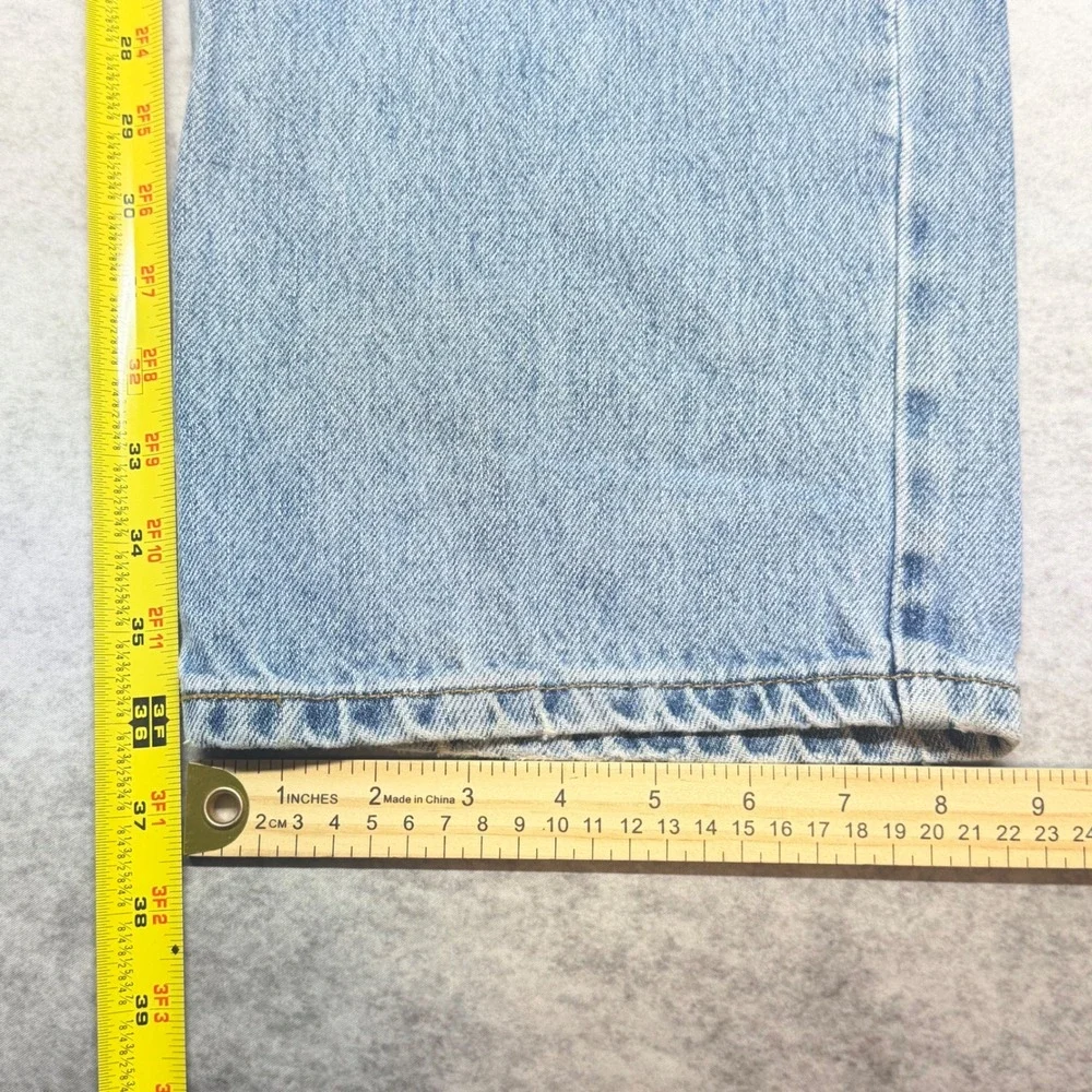 VTG Levis 550 Relaxed Fit Mens 40x38 Light Wash High Rise Tapered Leg Jeans